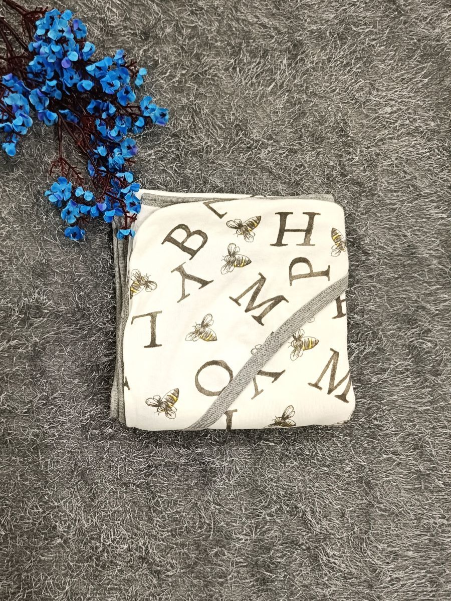 Baby Hood Towel- Letters Print