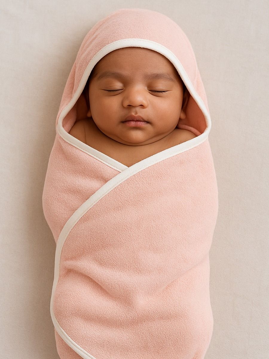 Baby Hood Towel Light Pink