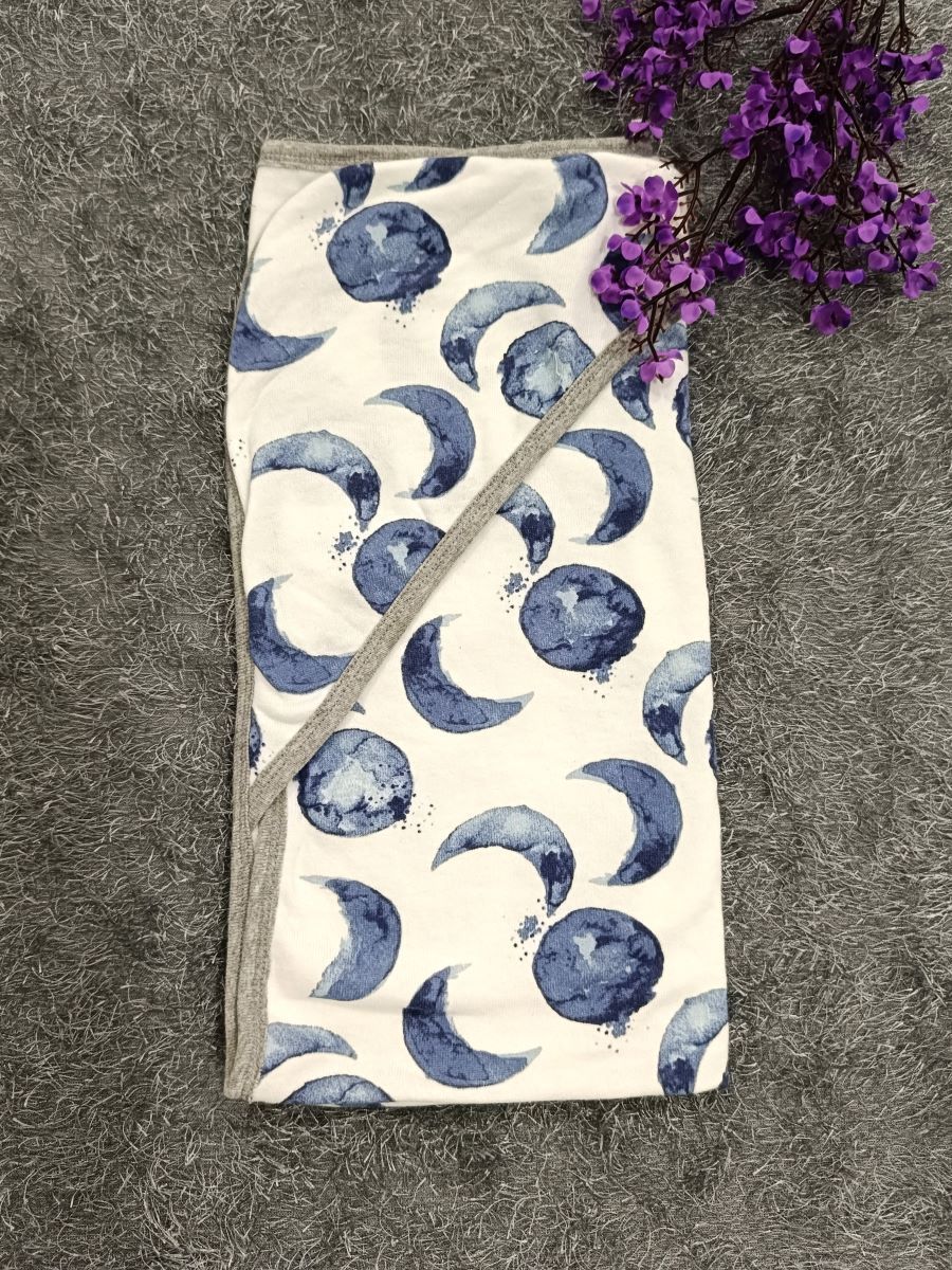 Baby Hood Towel- Moon Print