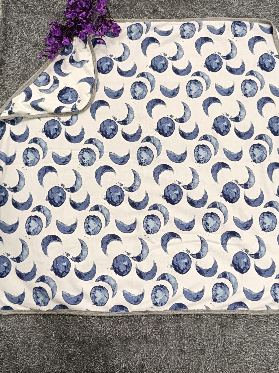 Baby Hood Towel- Moon Print