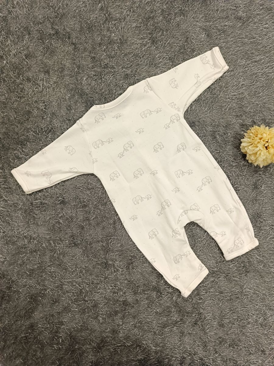Baby Jumpsuit NB- Elephant Print