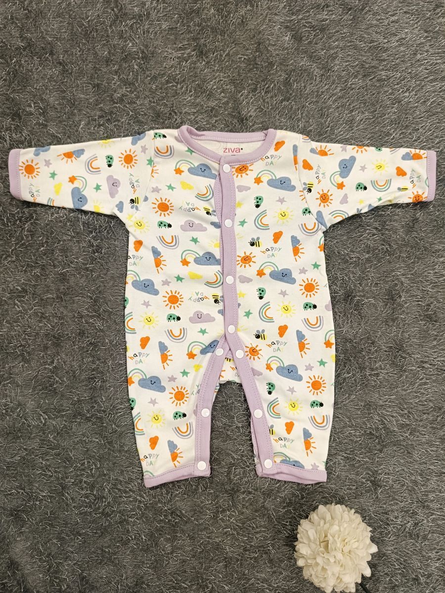 Baby Jumpsuit NB- Rainbow Print