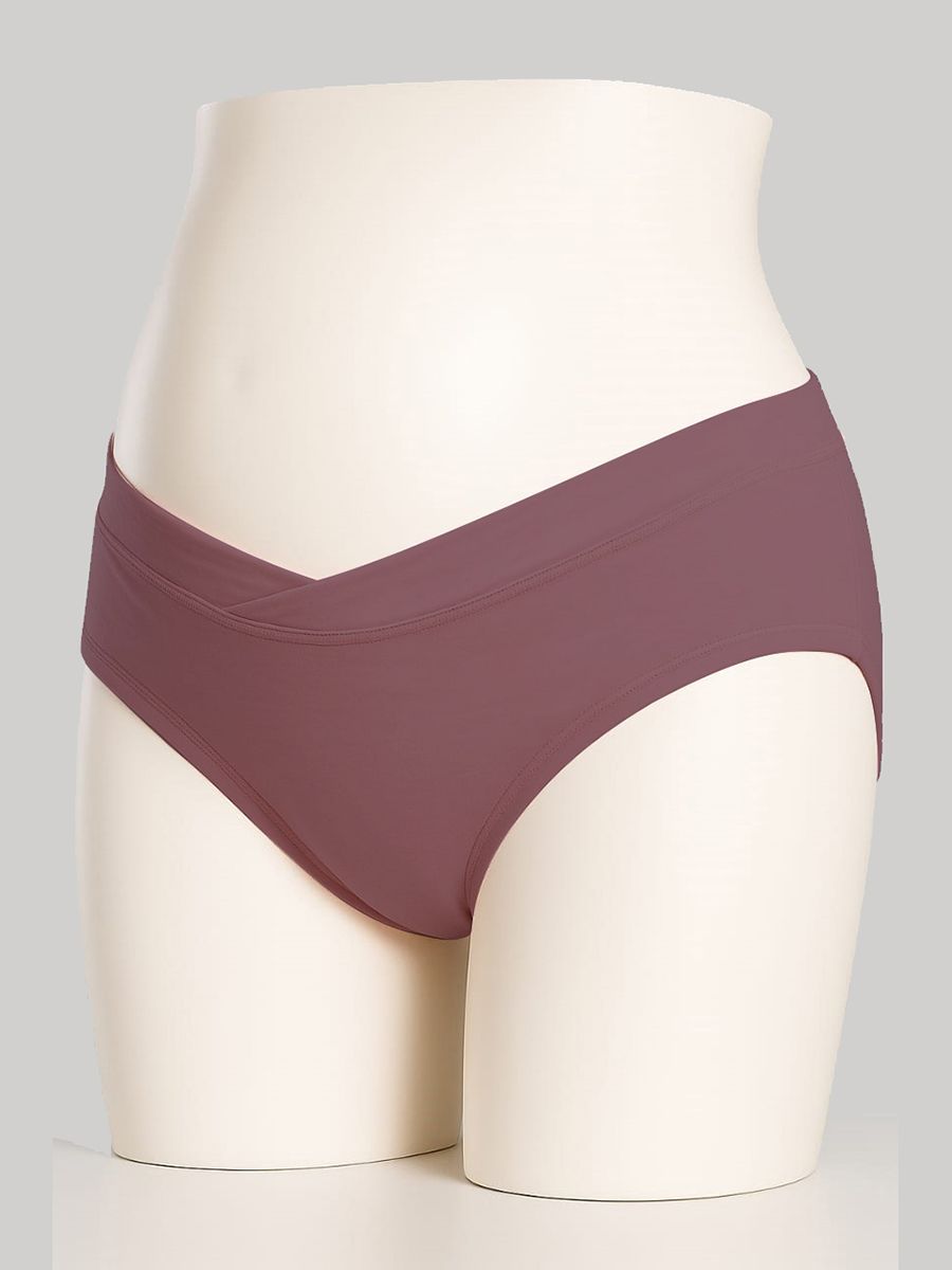 Maternity Low Waist Panty (LW Overlap Modal Brown)