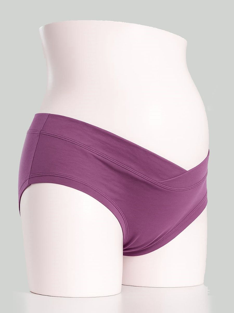 Maternity Low Waist Panty (LW Overlap Modal Purple)