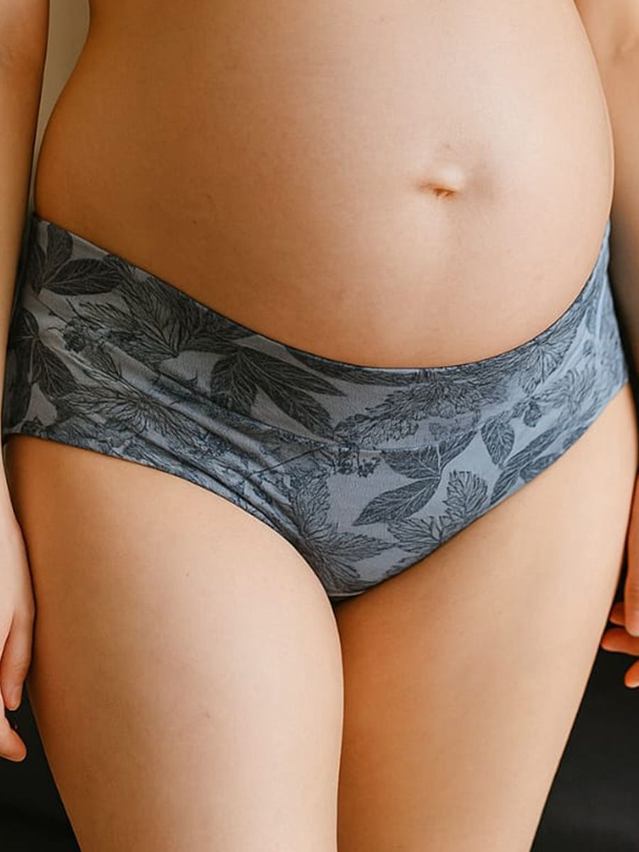 Maternity Low Waist Viscose Shorty Panty Blue