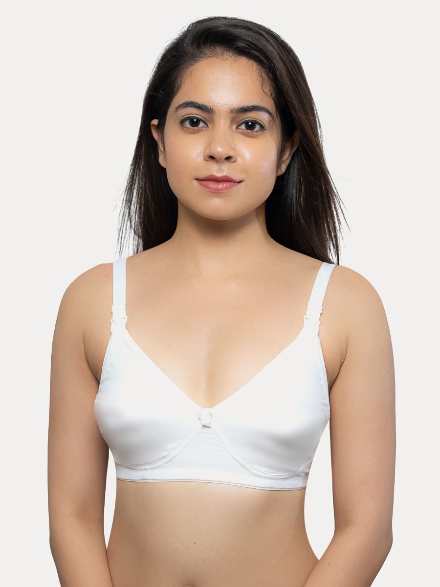 Feeding Bra Cotton - Round Open (Ziva Cotton White)