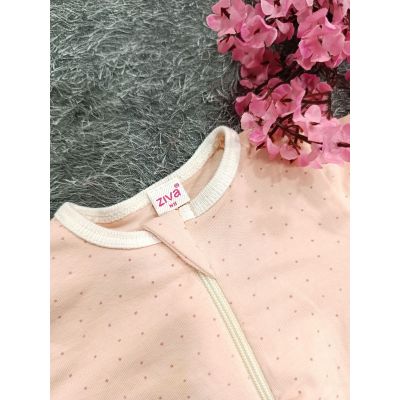 Sleepsuit/Cap- Girl(Peach Dots)