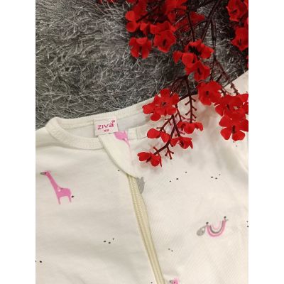 Sleepsuit/Cap- Girl(Pink Giraffe)