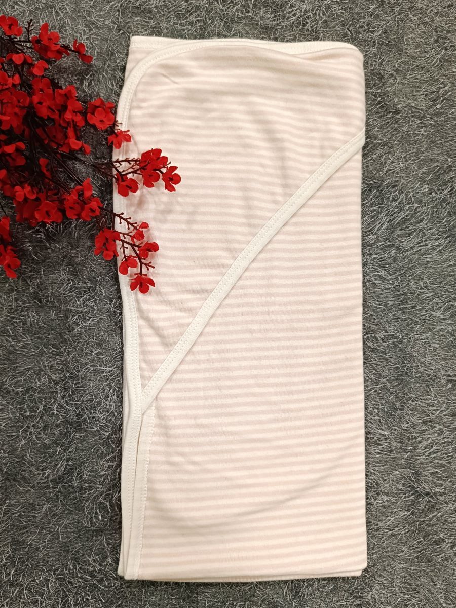 Baby Hood Towel- Pink Lines