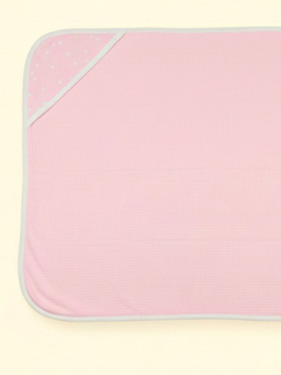 Baby Hood Towel Light Pink Star