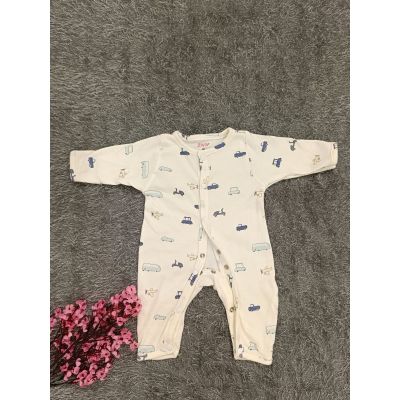 Baby Jumpsuit NB- Offwhite Vehicle