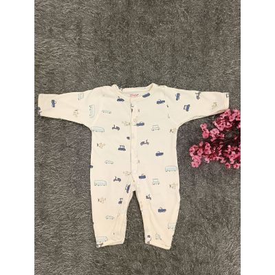 Baby Jumpsuit NB- Offwhite Vehicle