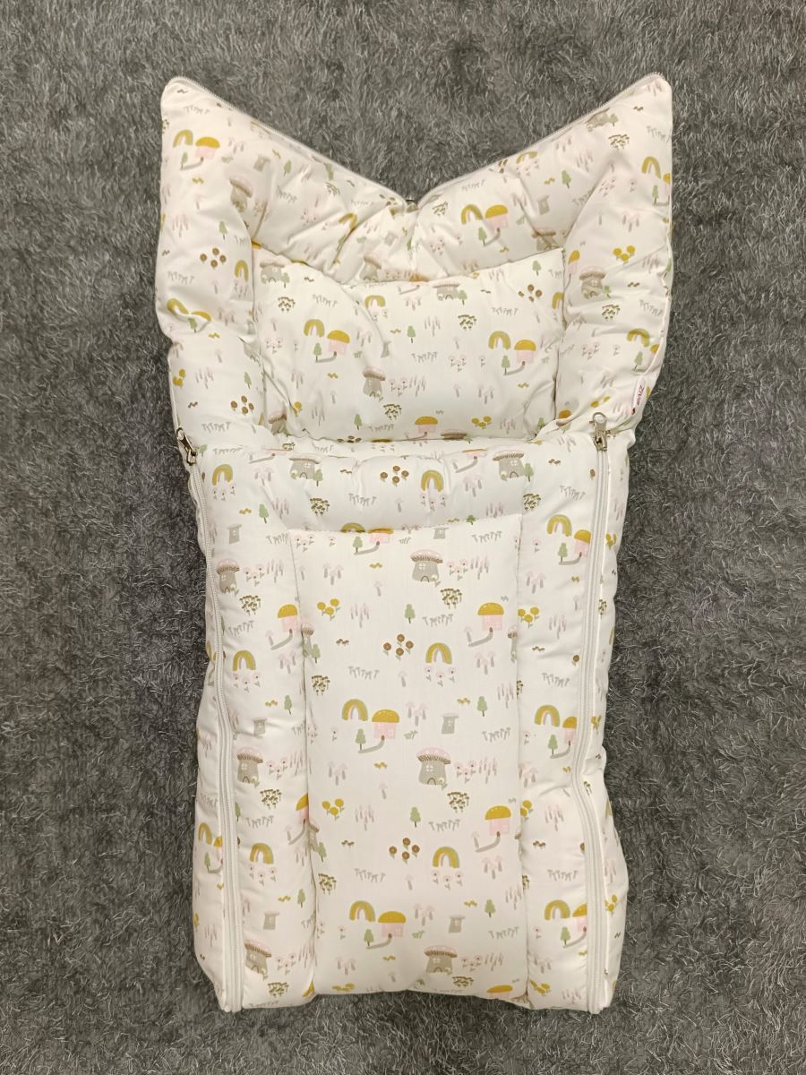 Premature Baby Bed-Multi print Offwhite