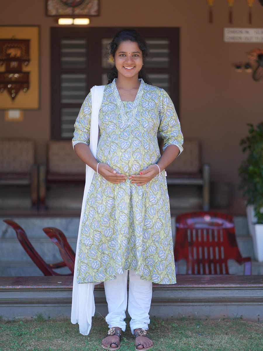 Maternity Salwar Set- Green