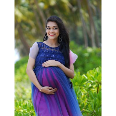 Maternity Baby Shower- Blue magenta