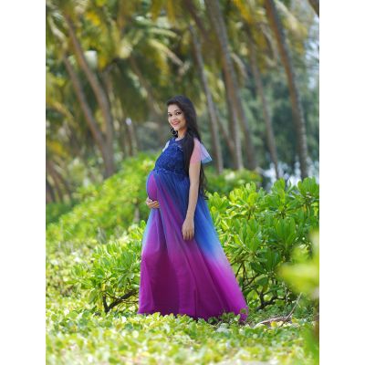 Maternity Baby Shower- Blue magenta