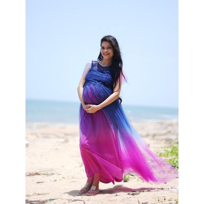Maternity Baby Shower- Blue magenta