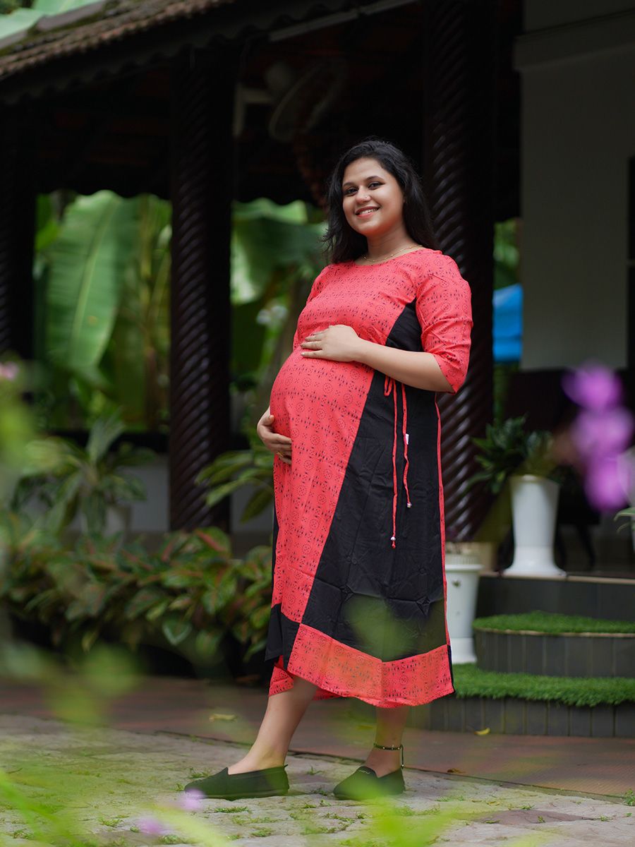 Maternity Long Tops- Red