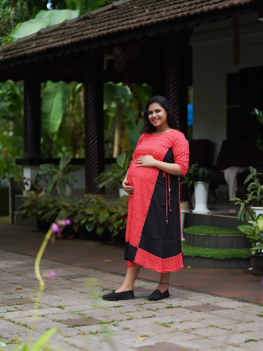 Maternity Long Tops- Red