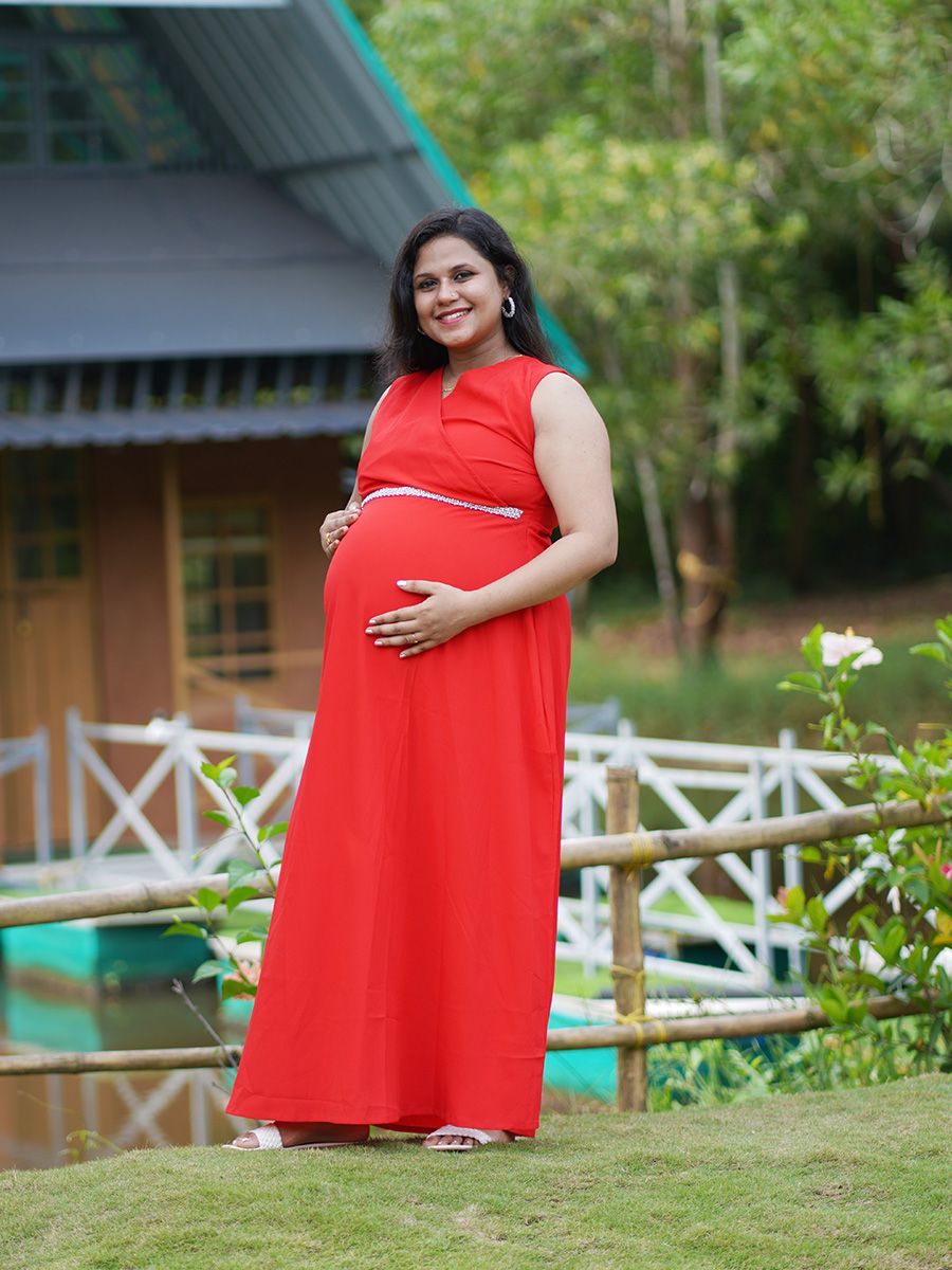 Maternity Photo Gown- Red
