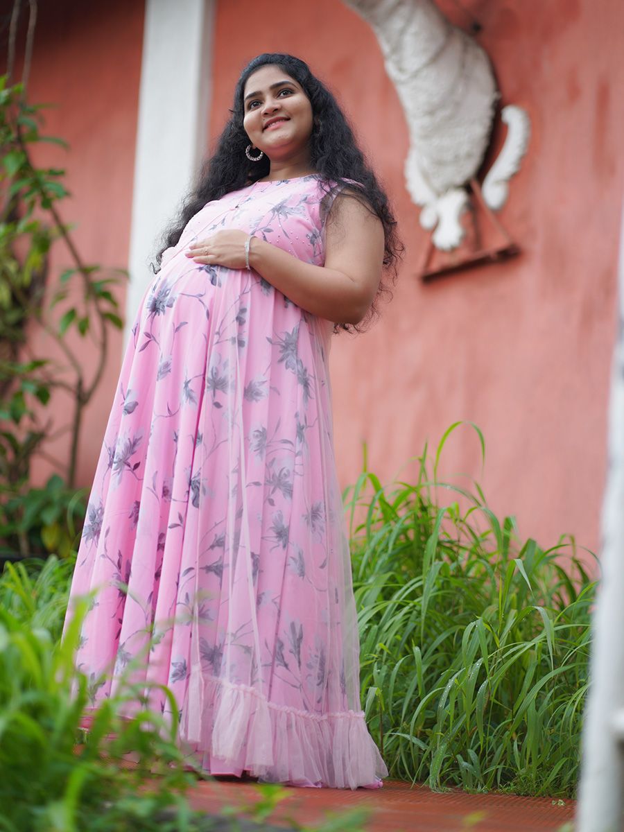 Maternity Photo Gown- Pink