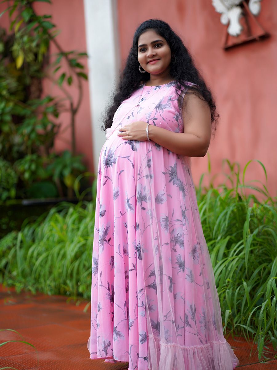 Maternity Photo Gown- Pink