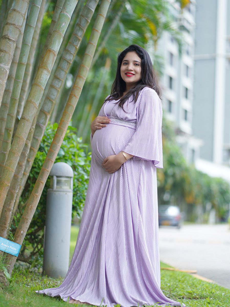 Maternity Photo Gown- Lavender