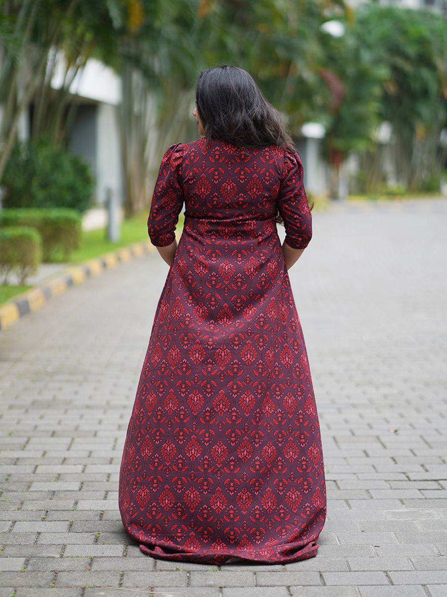 Maternity Photo gown- Maroon