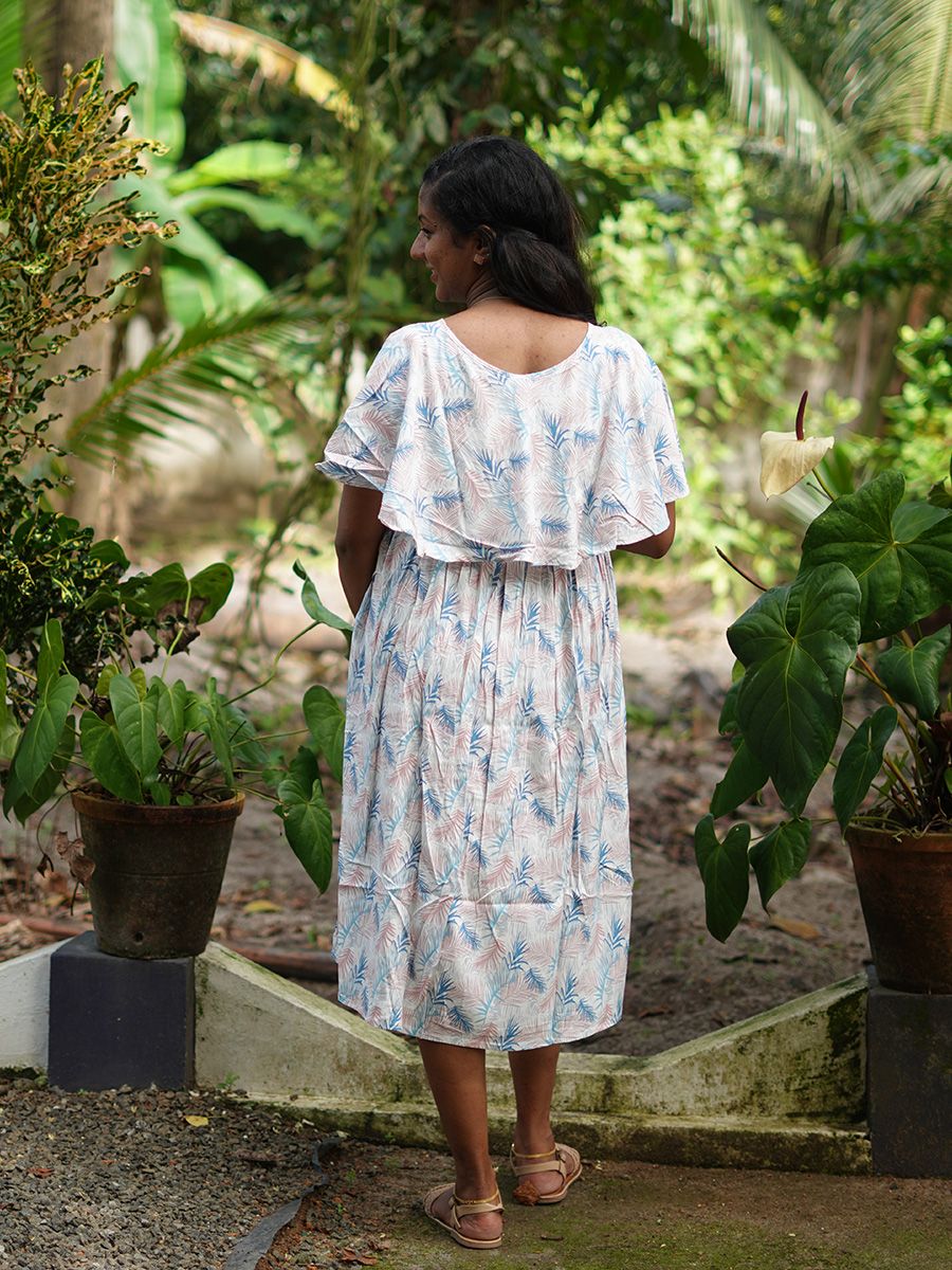 Maternity Short Night Gown- Fin Offwhite