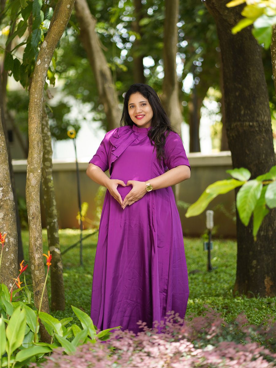 Maternity Photo Gown- Purple