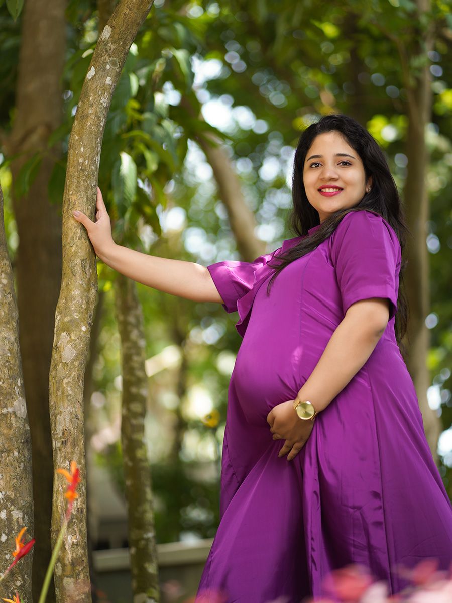Maternity Photo Gown- Purple