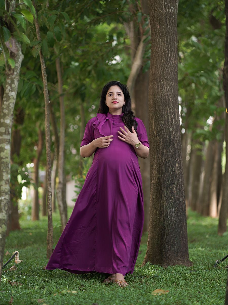 Maternity Photo Gown- Purple