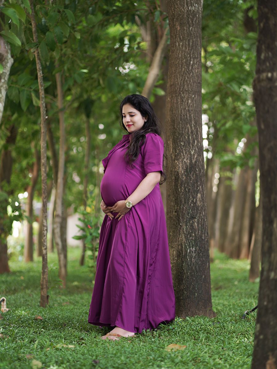 Maternity Photo Gown- Purple