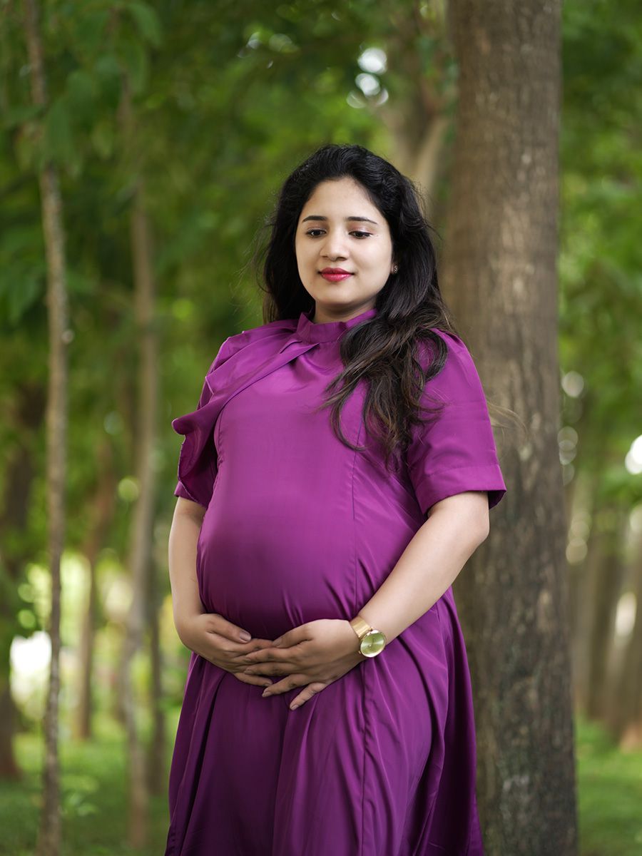 Maternity Photo Gown- Purple