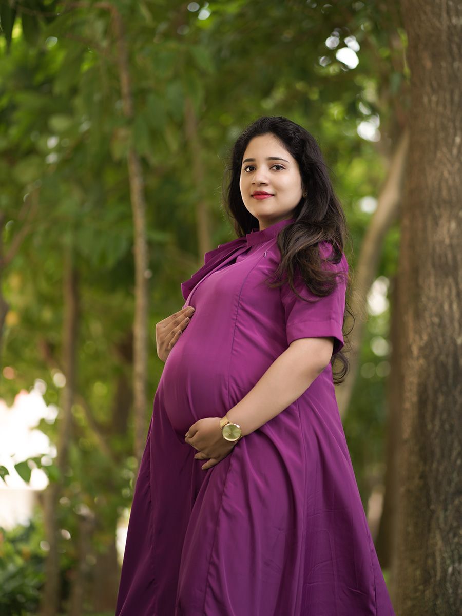 Maternity Photo Gown- Purple