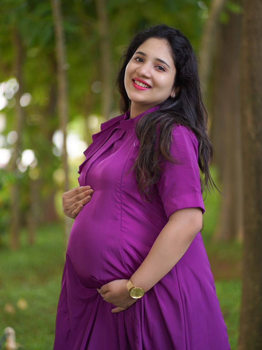 Maternity Photo Gown- Purple
