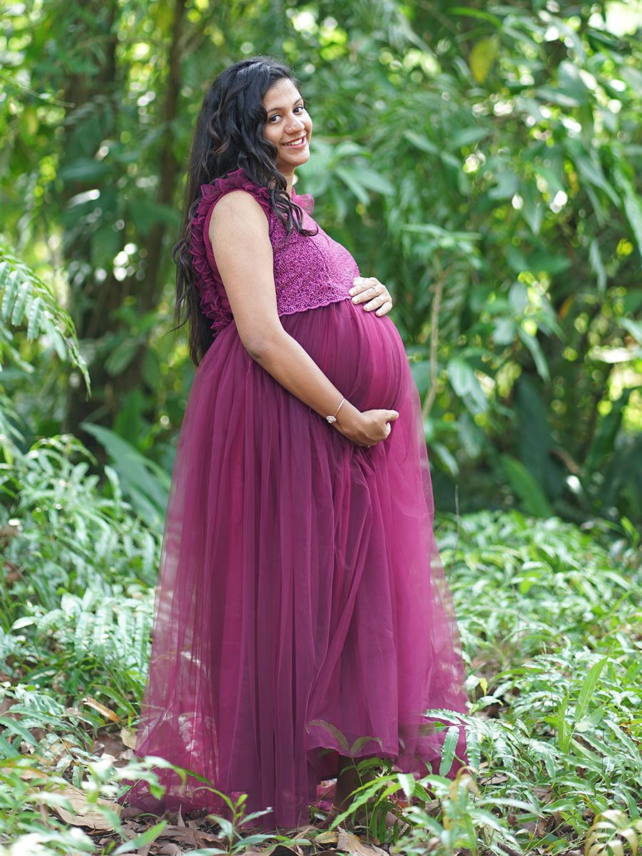 Baby Shower Dress Wine Net