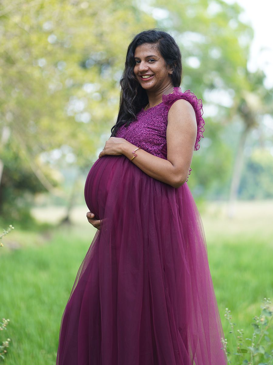 Baby Shower Dress Wine Net