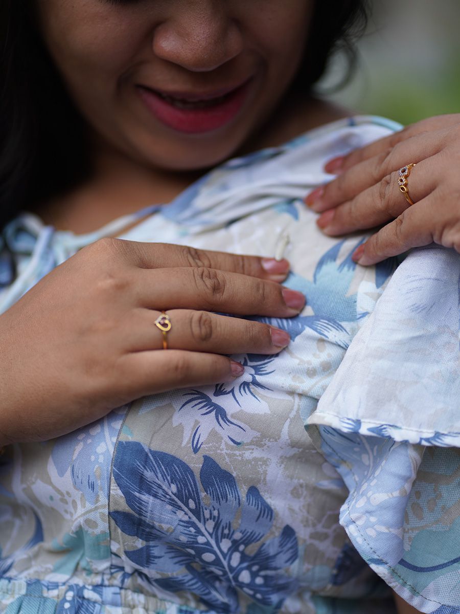 Maternity Short Night Gown- Fin Ash