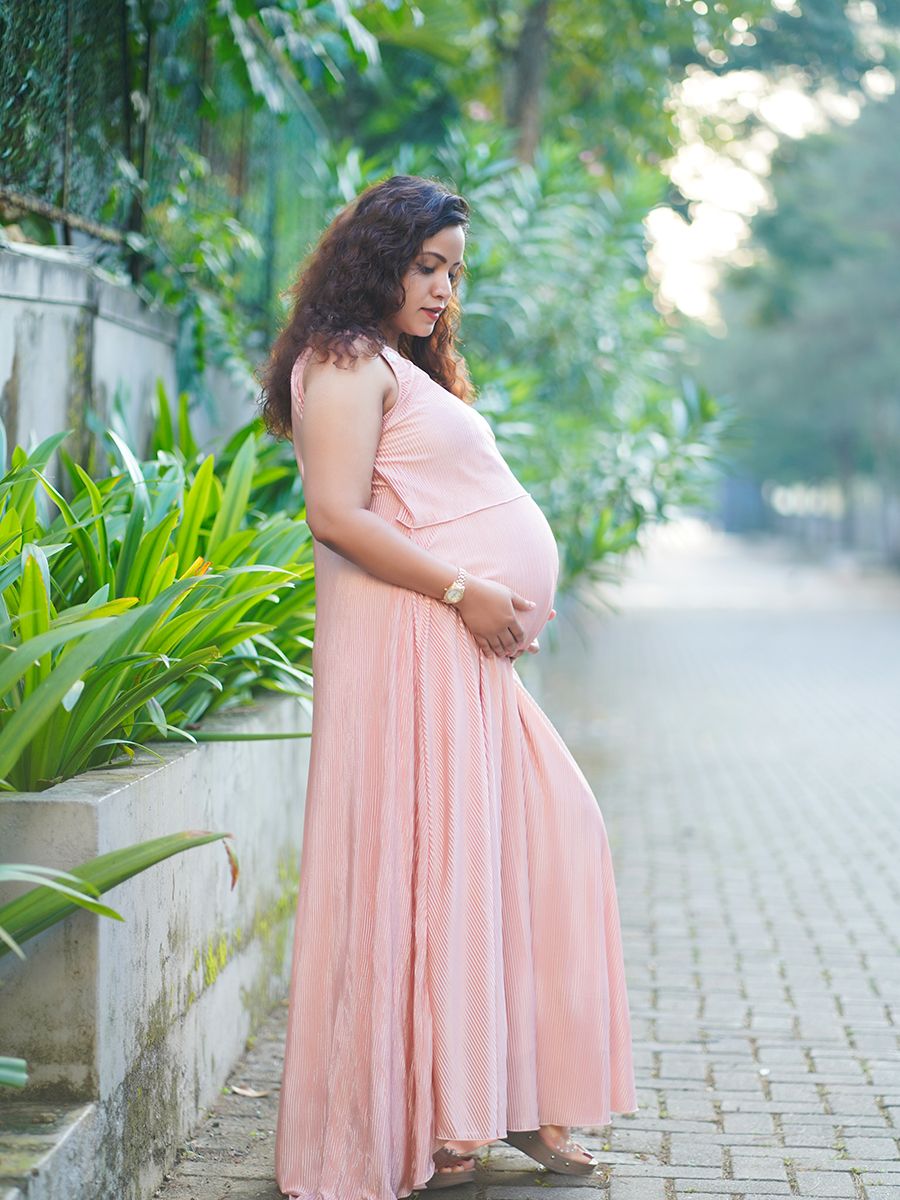 Maternity Photo Gown- Peach