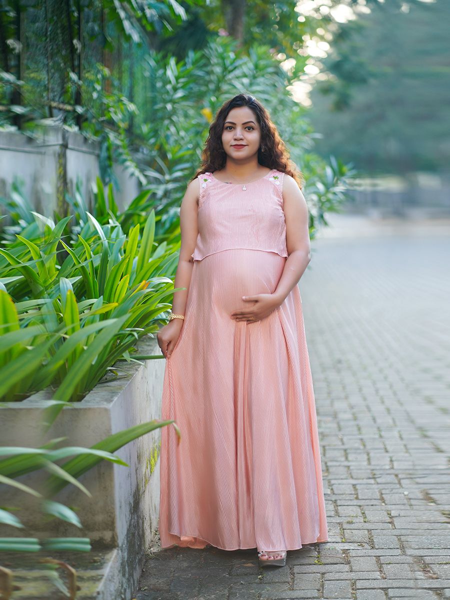 Maternity Photo Gown- Peach