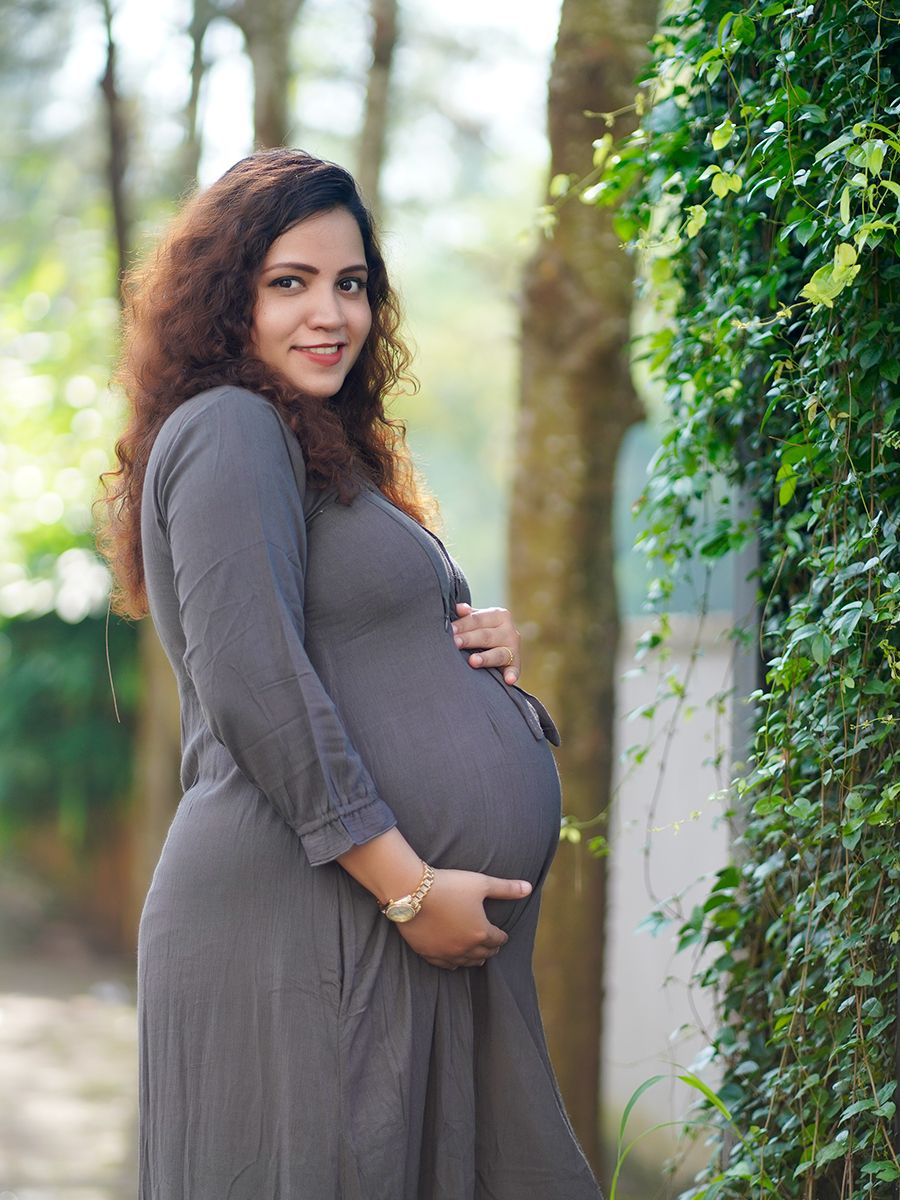 Maternity Short Dress-Yara(Ash)