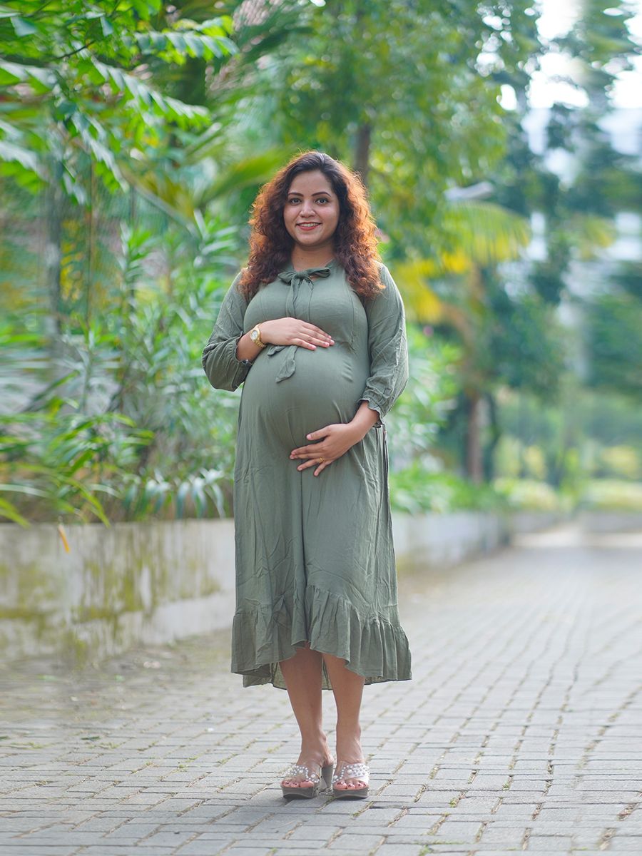 Maternity Short Dress-Yara(Green)