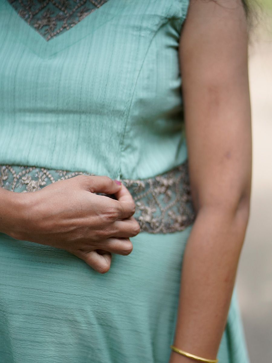 Photoshoot Gown Pista Green