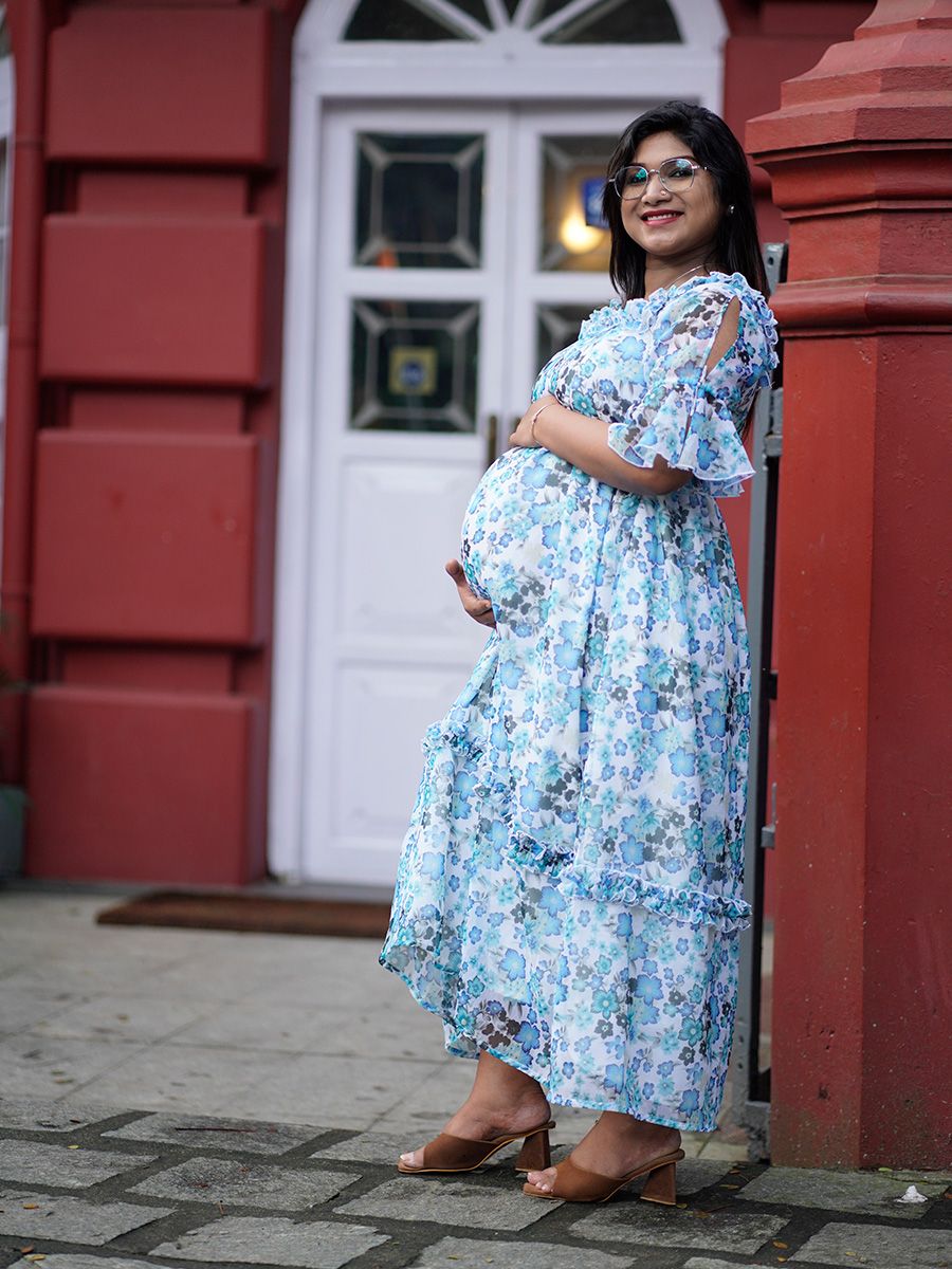 Maternity Photo Gown (Blue)