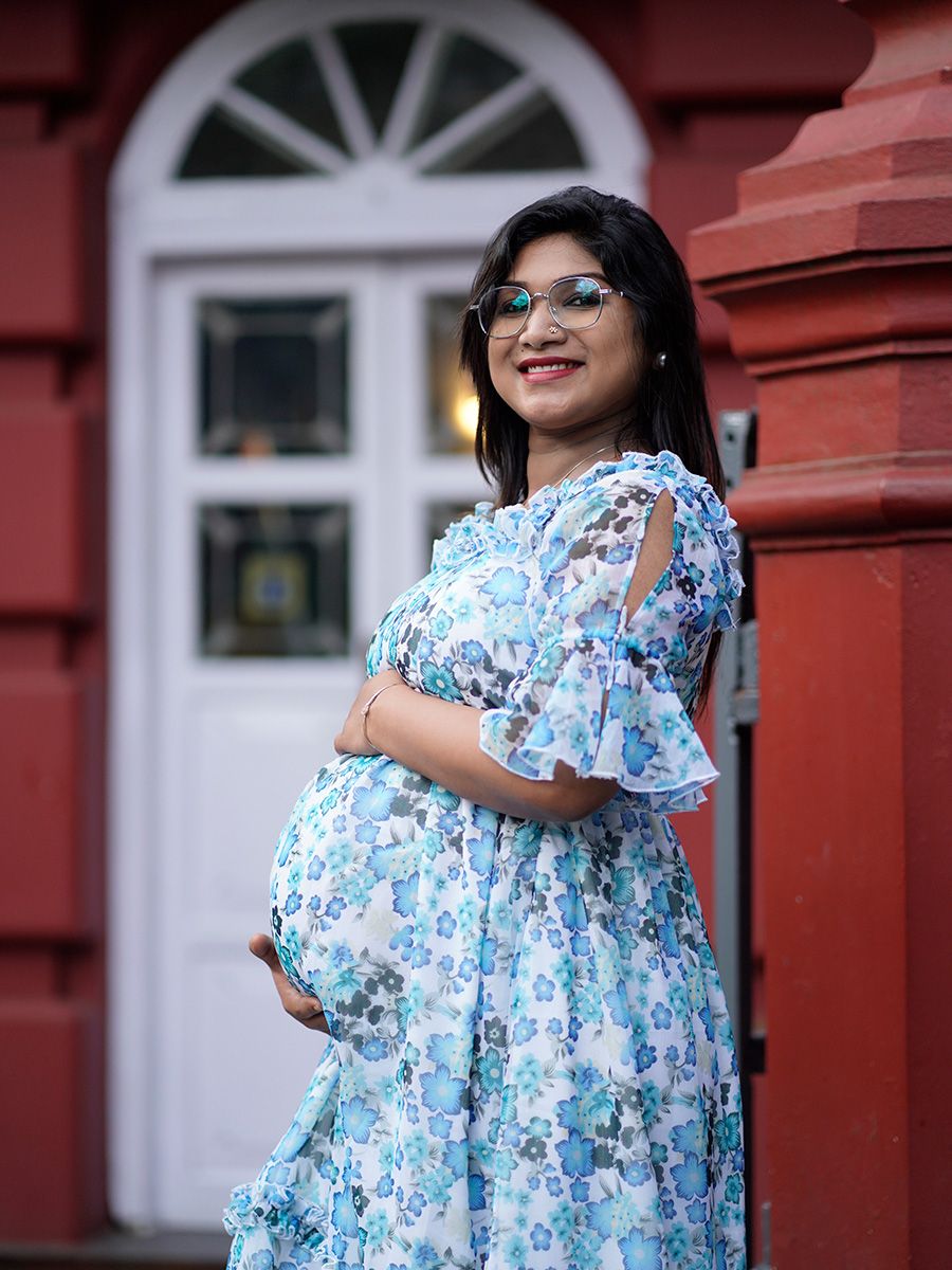 Maternity Photo Gown (Blue)