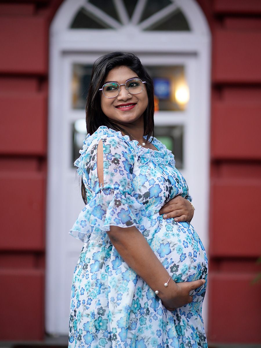 Maternity Photo Gown (Blue)