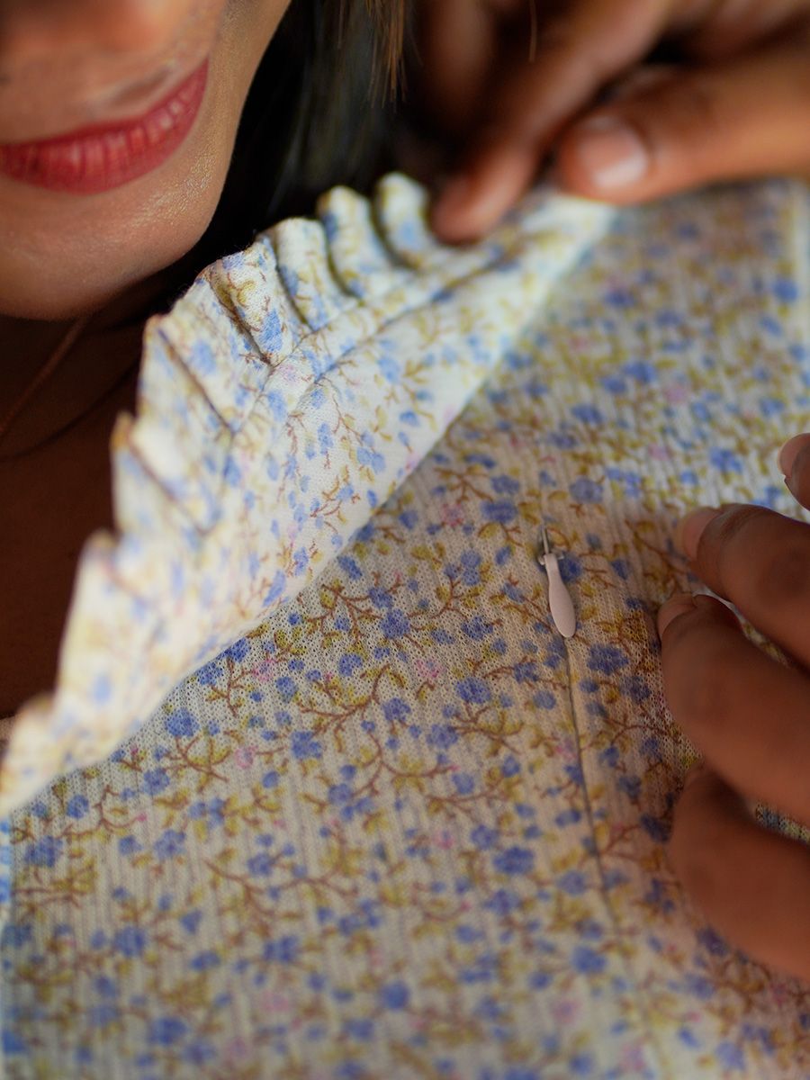 Maternity short Dress-  Knit Isa Offwhite