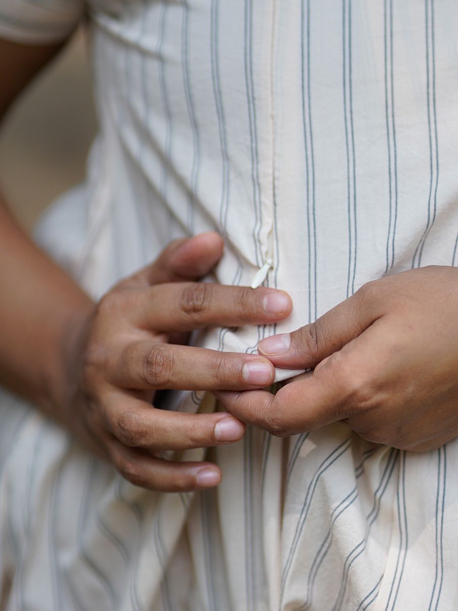 Maternity Short Dress- Luva  Light Cream