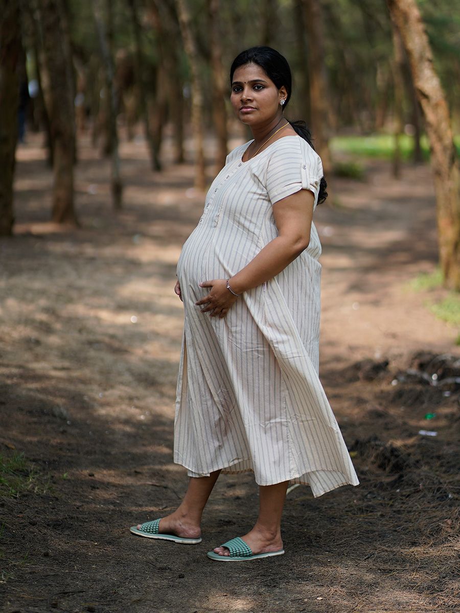 Maternity Short Dress- Luva  Light Cream